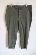 Maurices High Rise Olive Green Jeans | 22W