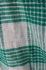 American Eagle Green & White Plaid Cropped Flannel | S