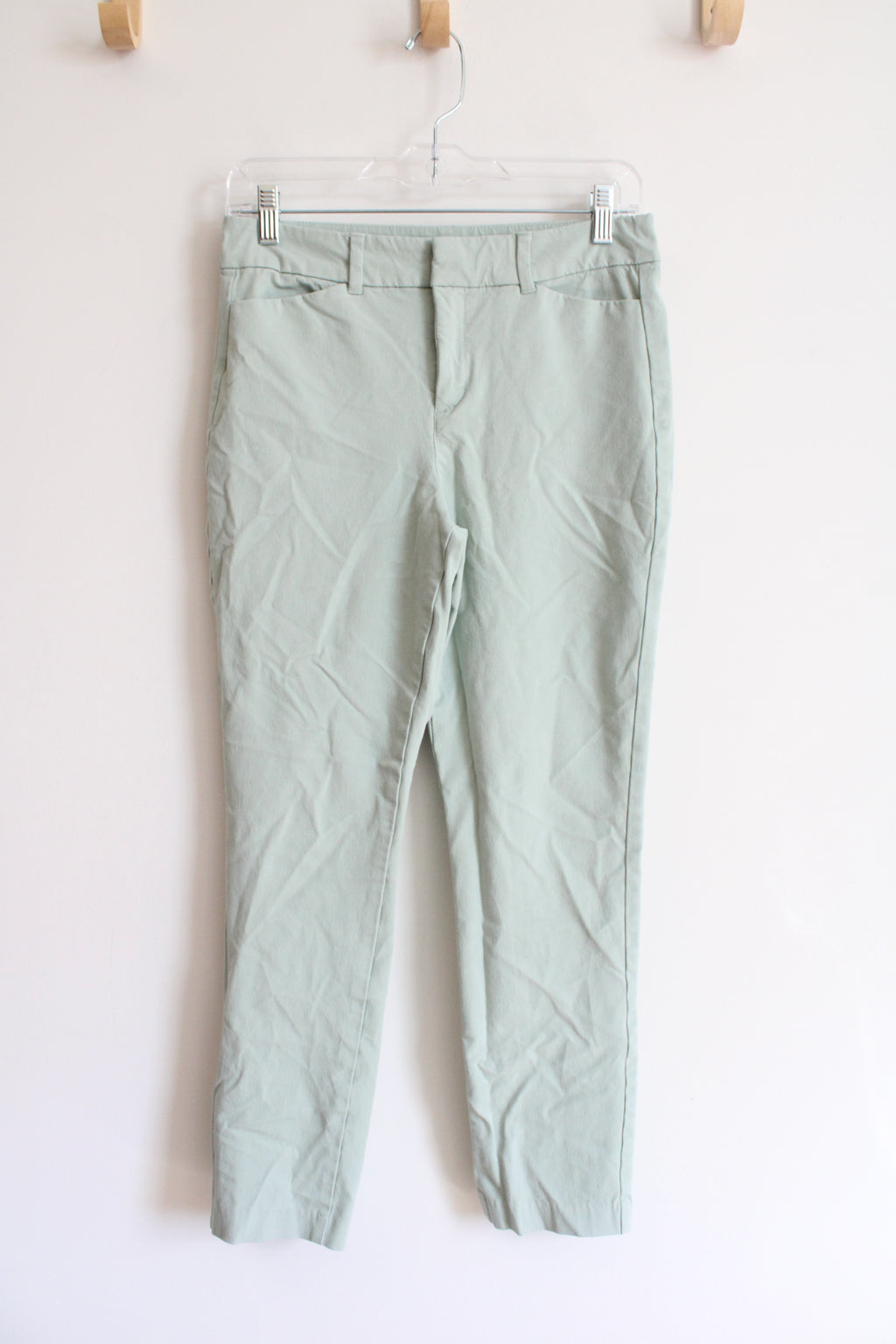 Old Navy High-Rise Pixie Skinny Mint Green Chino Pants | 6