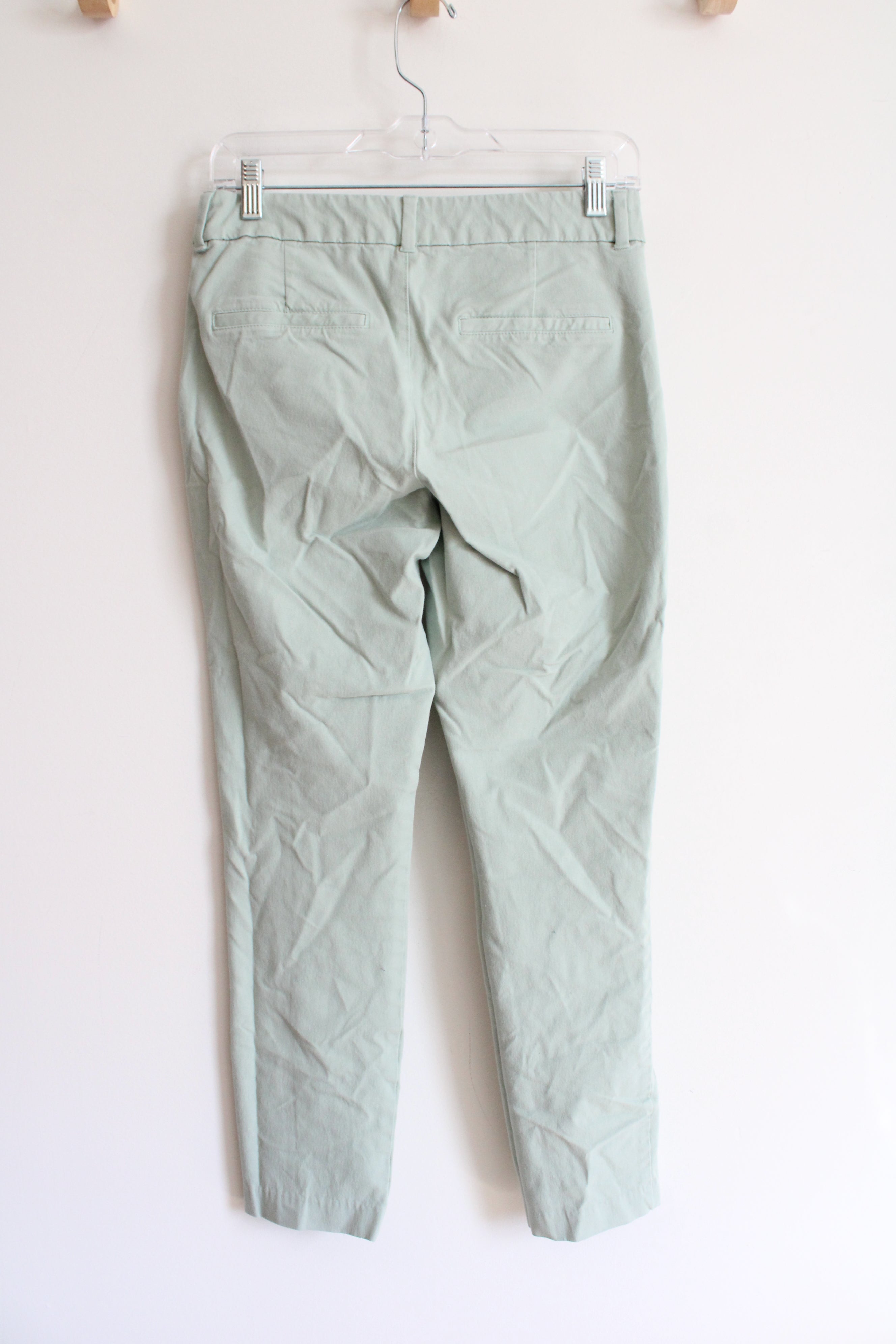 Old Navy High-Rise Pixie Skinny Mint Green Chino Pants | 6