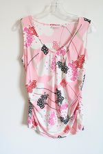 New York & Co. Pink Patterned Floral Tank | M