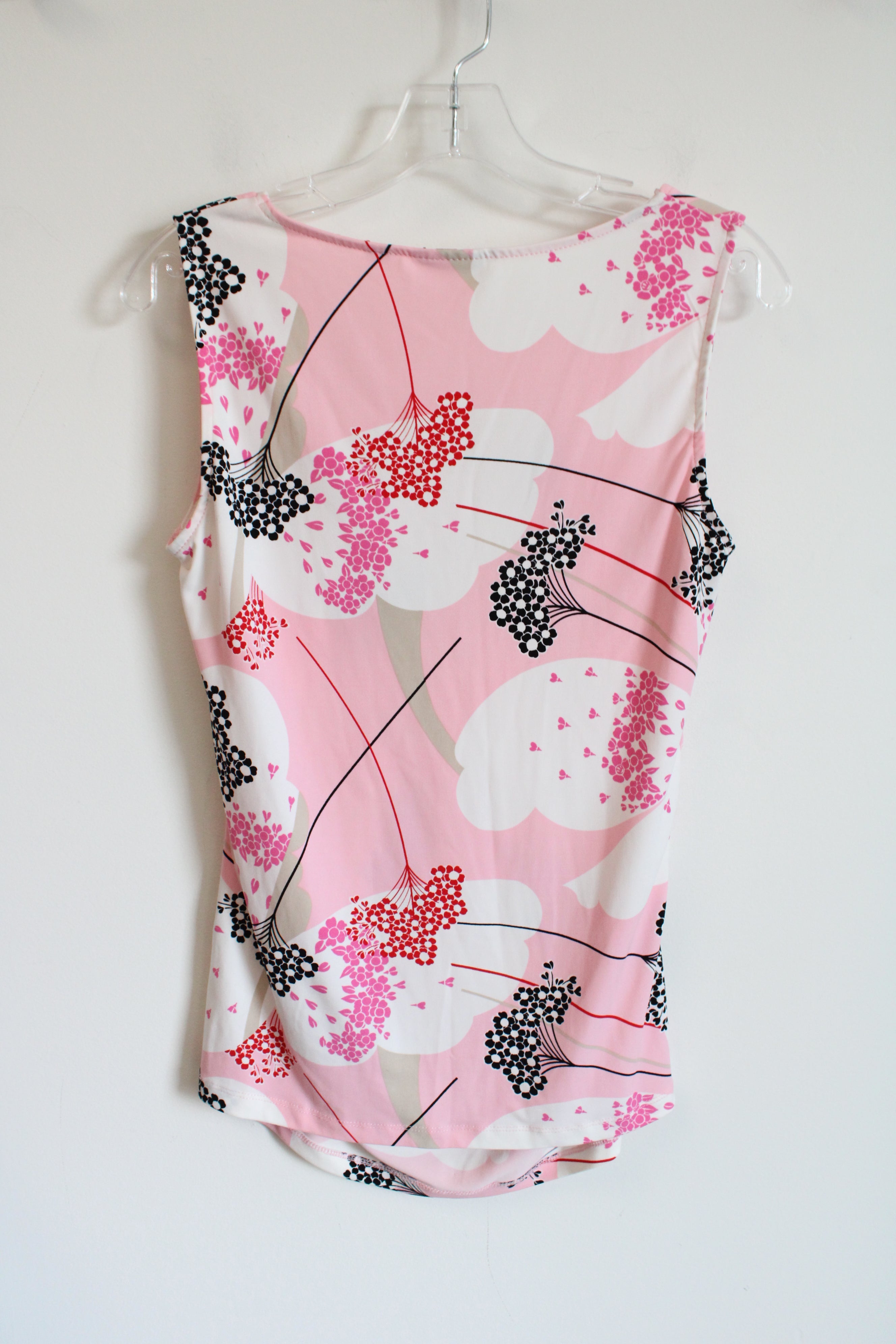 New York & Co. Pink Patterned Floral Tank | M