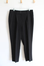 Talbots Black Pleated Trouser Pants | 18