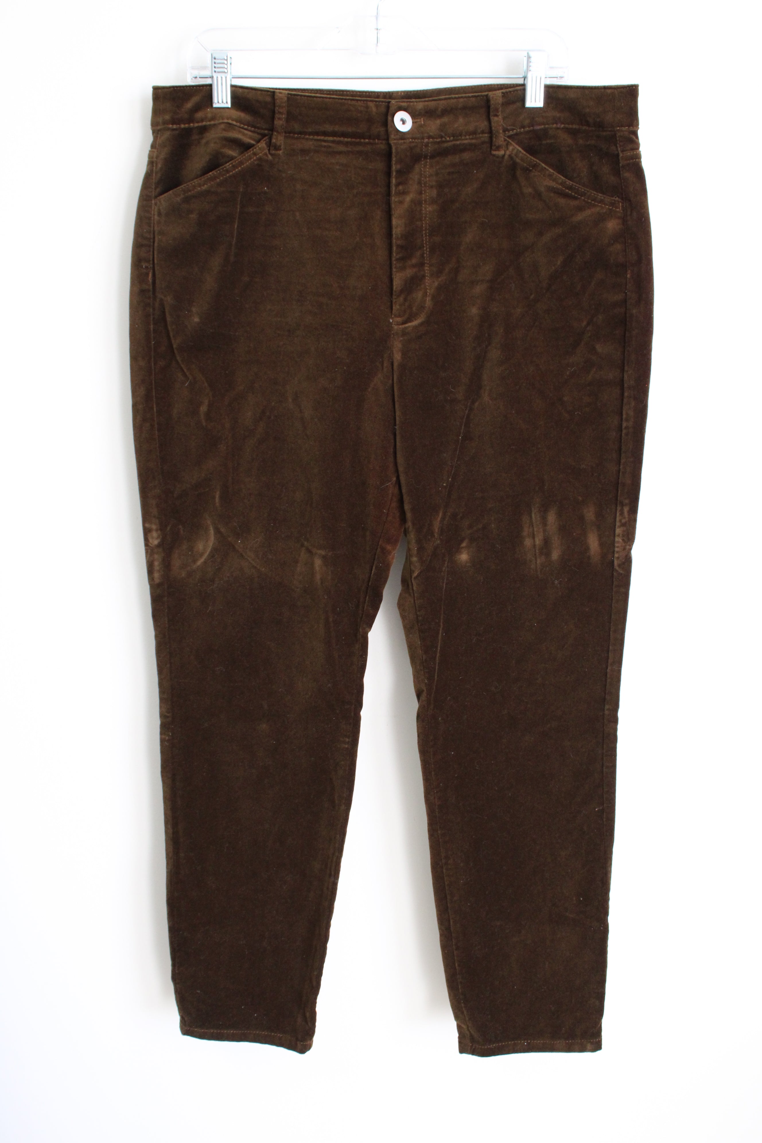 J.Jill Brown Velvet Skinny Pant | 14