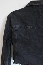 Love Tree Denim Black Crop Jacket | S