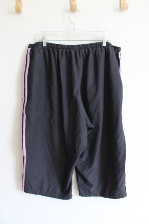 Adidas Gray & Purple Capri Athletic Sweatpants | 3X