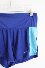 Nike Dri-Fit Blue High Waisted Athletic Shorts | 8