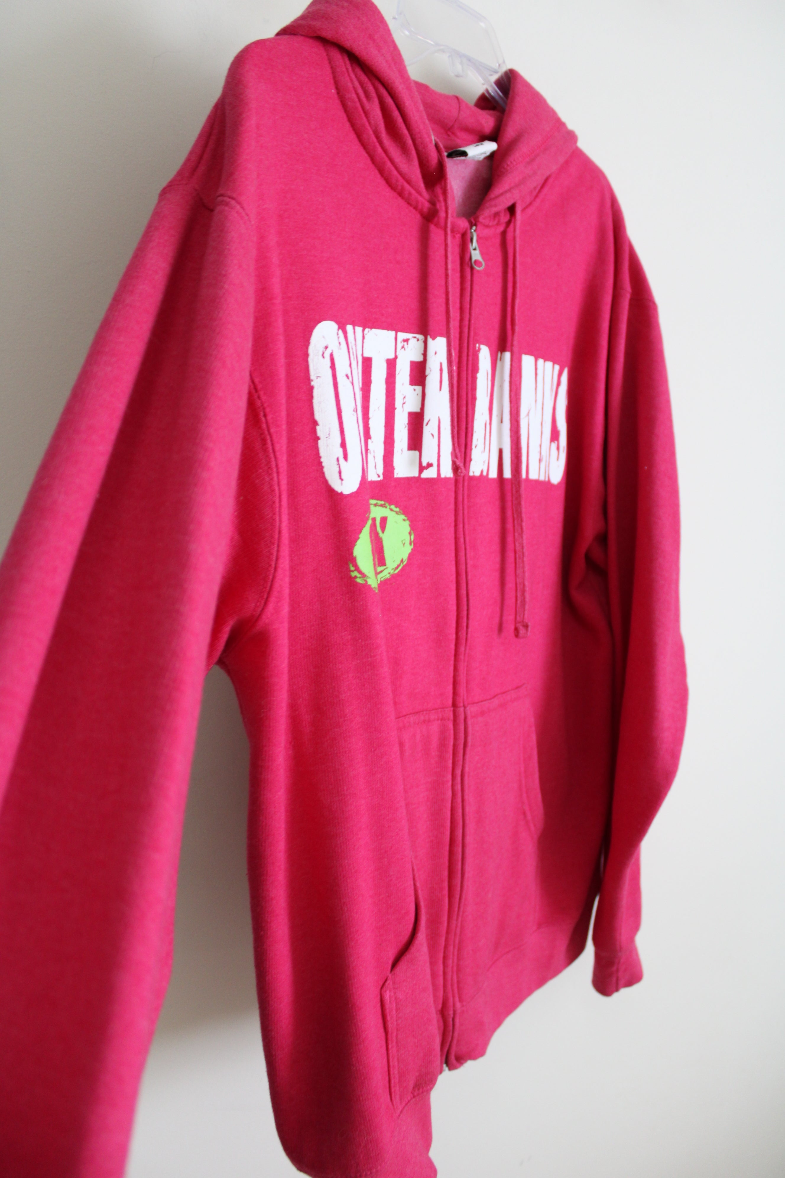 The Rock Outer Banks Pink Hoodie L