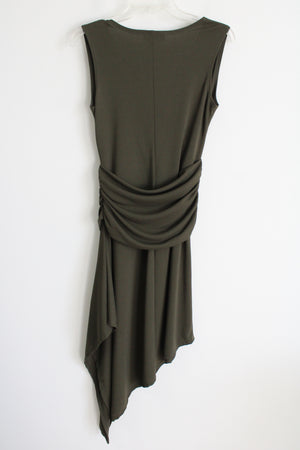 Alyn Paige Olive Asymmetrical Dress | S