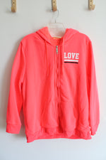 Bobbie Brooks Neon Pink Love Sherpa Lined Jacket