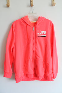 Bobbie Brooks Neon Pink Love Sherpa Lined Jacket