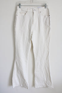 NEW Elizabeth & James High Rise Flare White Jeans | 8