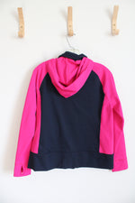 Lands' End Blue & Pink Full Zip Jacket | M Petite