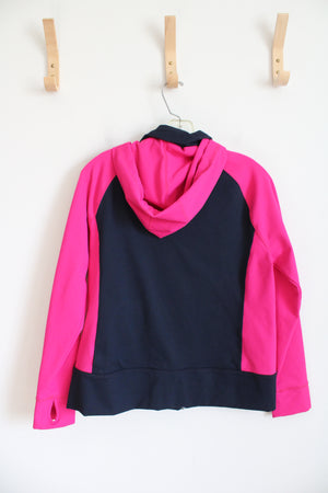 Lands' End Blue & Pink Full Zip Jacket | M Petite