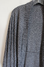 Shein Gray Black Knit Shawl Cardigan | L