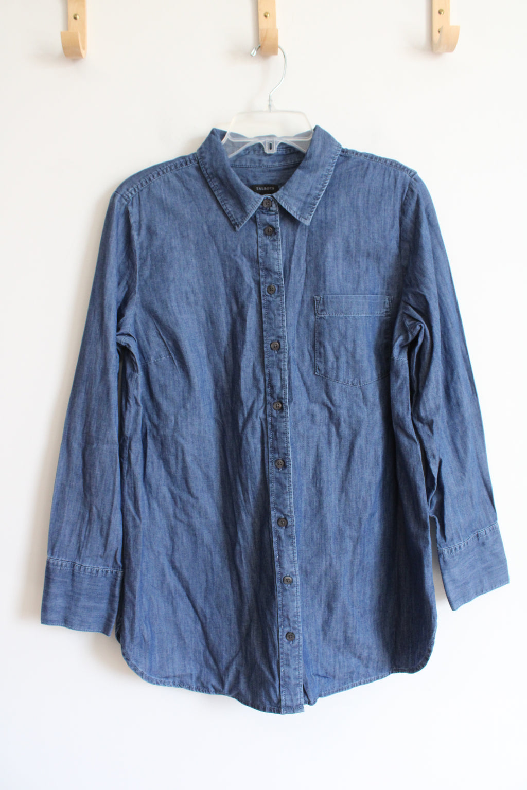 Talbots Dark Chambray Button Down Shirt | L