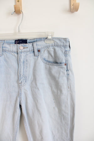 Gap Light Wash Distressed Cuffed Boyfriend Jeans | 6/28