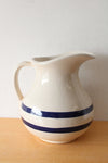 Robinson Ransbottom Blue Striped Large Stoneware Pitcher