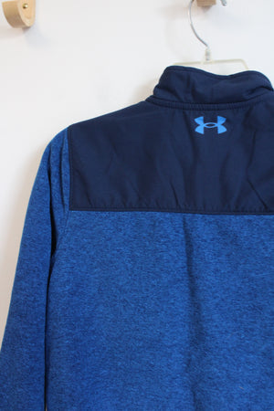 Under Armour Blue Fleece Zip UP Jacket | Youth L (14/16)