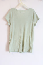 Abercrombie Kids Seafoam Green Waffle Knit Tee | 15/16