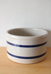 Robinson Ransbottom Blue Striped Large Stoneware Crock