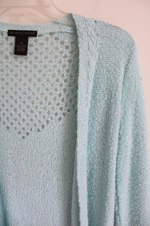 Preswick & Moore Light Blue Textured Cardigan | S Petite