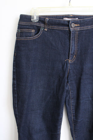 Chico's Dark Wash Cuff Jeans | 1 Short (M/8)