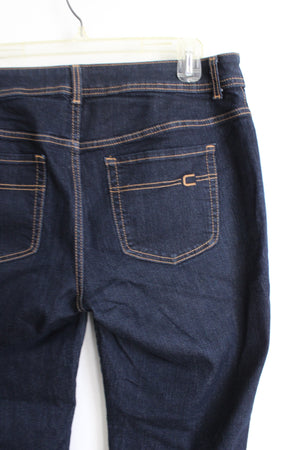 Chico's Dark Wash Cuff Jeans | 1 Short (M/8)