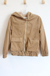 Shein Brown Ribbed Sherpa Lined Zip UP Hoodie | 11/12