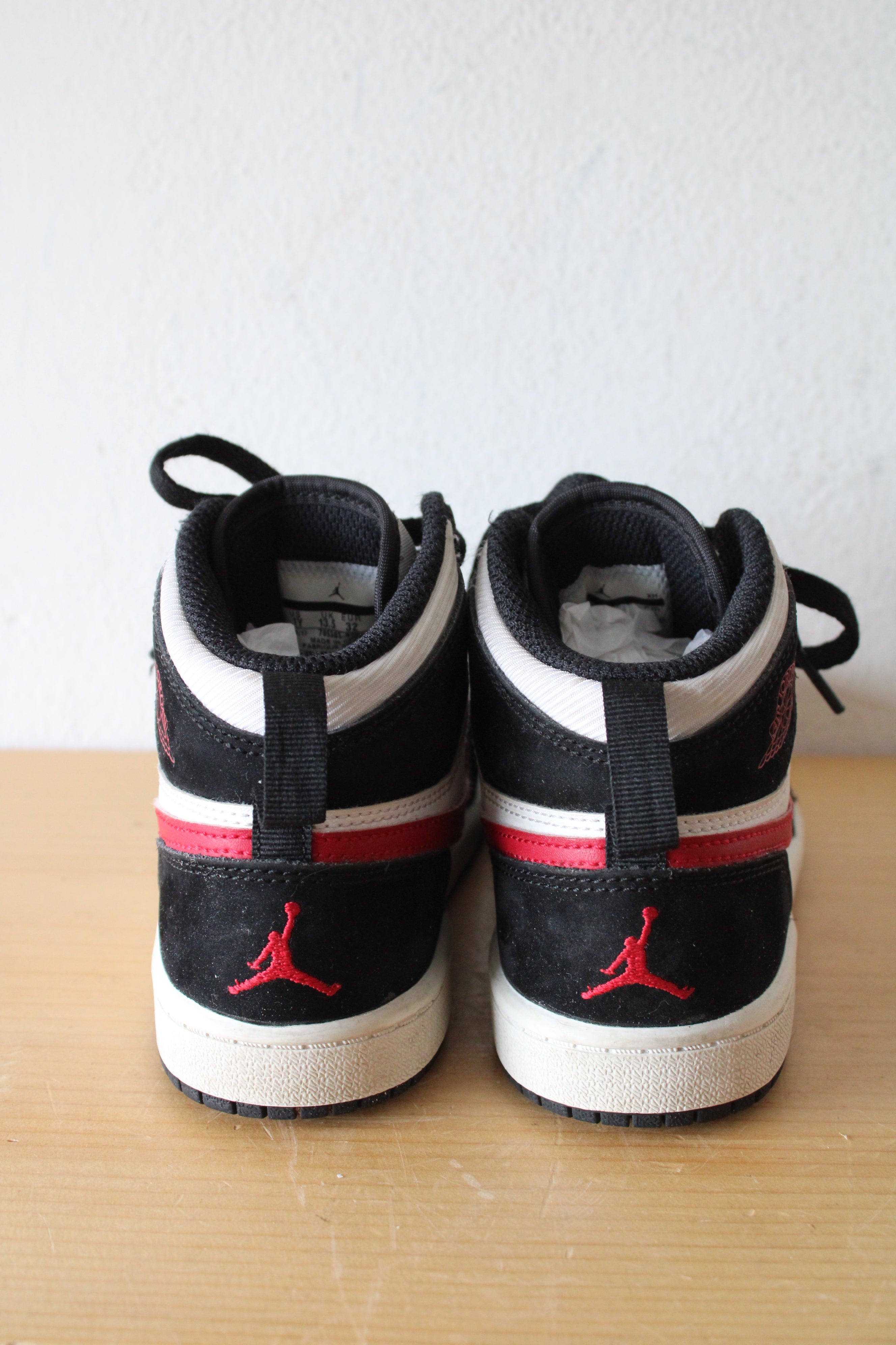 Nike Air Jordan 1 Retro Red Black & White High-Top Sneakers | Youth Size 1