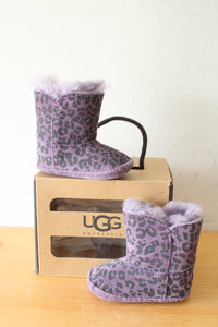 NEW Ugg Cassie Leopard Purple Boots | Youth Size 0/1