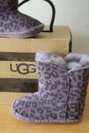 NEW Ugg Cassie Leopard Purple Boots | Youth Size 0/1