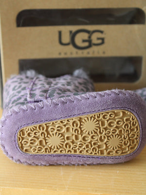 NEW Ugg Cassie Leopard Purple Boots | Youth Size 0/1