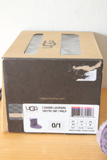 NEW Ugg Cassie Leopard Purple Boots | Youth Size 0/1