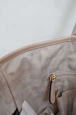 Michael Kors Light Pink Leather Signature Jet Set Carryall Tote Bag