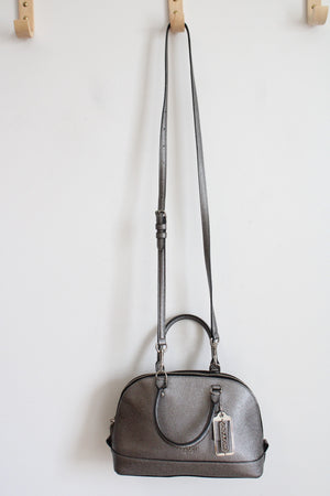 Coach Metallic Silver Mini Sierra Crossbody Bag