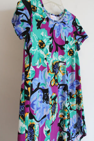 LuLaRoe Floral T-Shirt Dress | 12