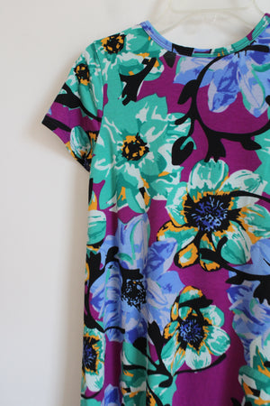 LuLaRoe Floral T-Shirt Dress | 12