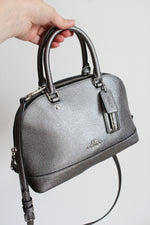 Coach Metallic Silver Mini Sierra Crossbody Bag