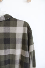 Wrangler Authentics Green Plaid Soft Fleece Button Down Shirt | 2XL