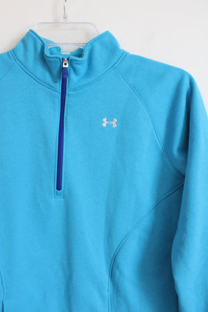 Under Armour Blue 1/4 Zip Pullover Sweatshirt | Youth L (14/16)