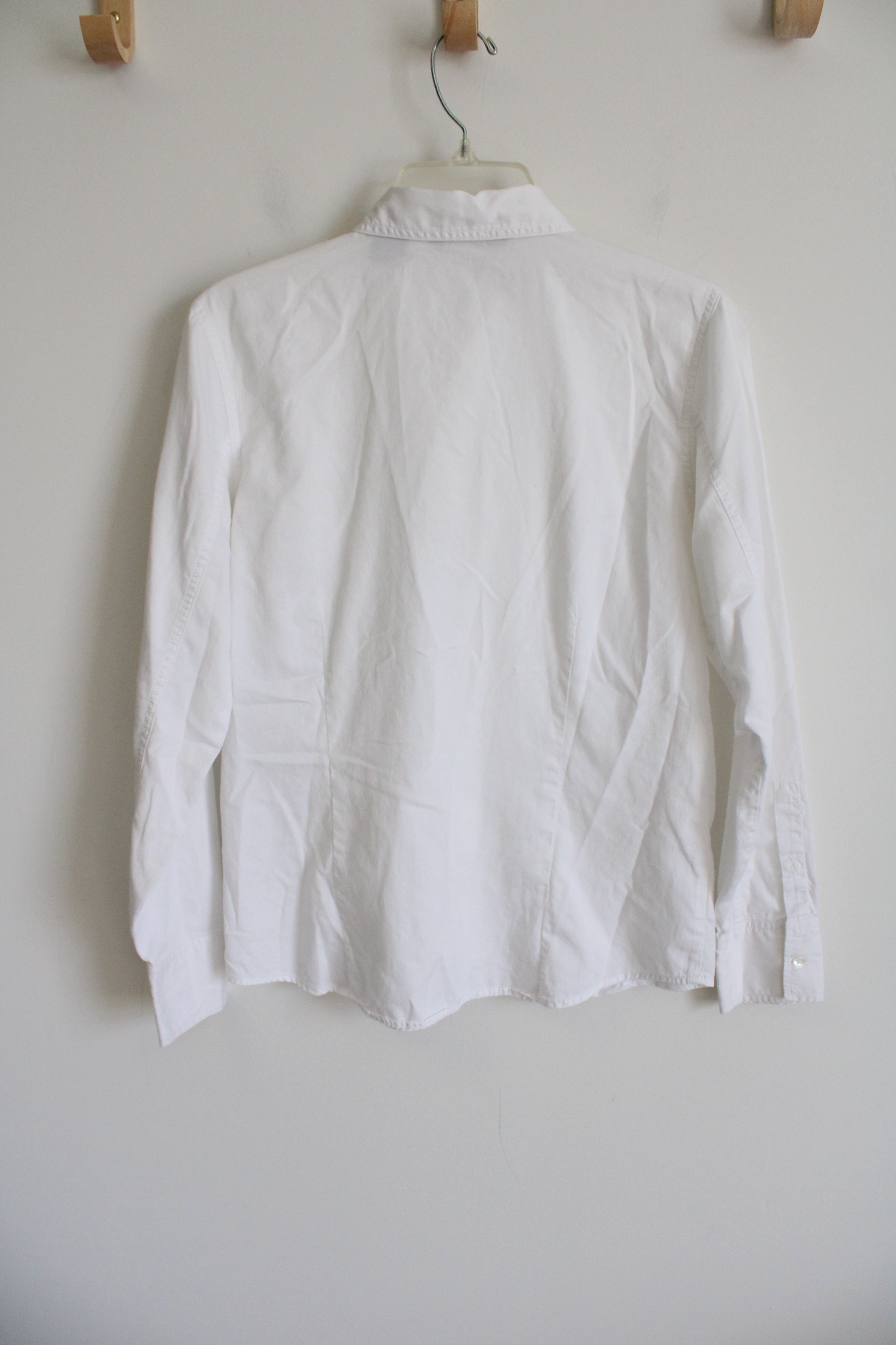 Eddie Bauer White Long Sleeved Button Down Top | M