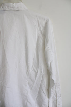 Eddie Bauer White Long Sleeved Button Down Top | M