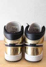 Nike Air Jordan 1 Mid SE Metallic Gold & White Sneakers | Size 8