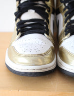 Nike Air Jordan 1 Mid SE Metallic Gold & White Sneakers | Size 8