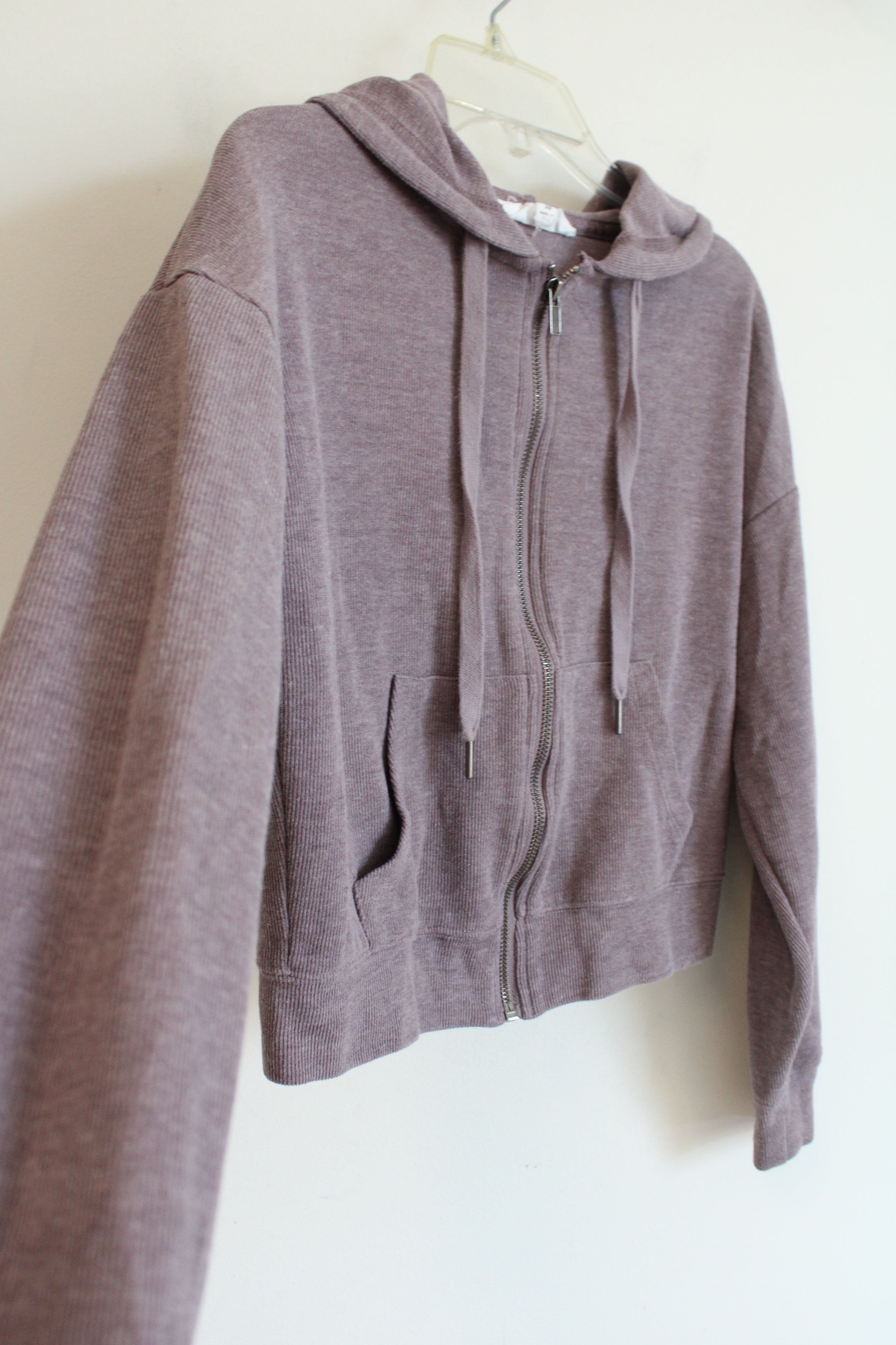 Hippie Rose Dusty Purple Zip Up Hoodie | XS (10/12)