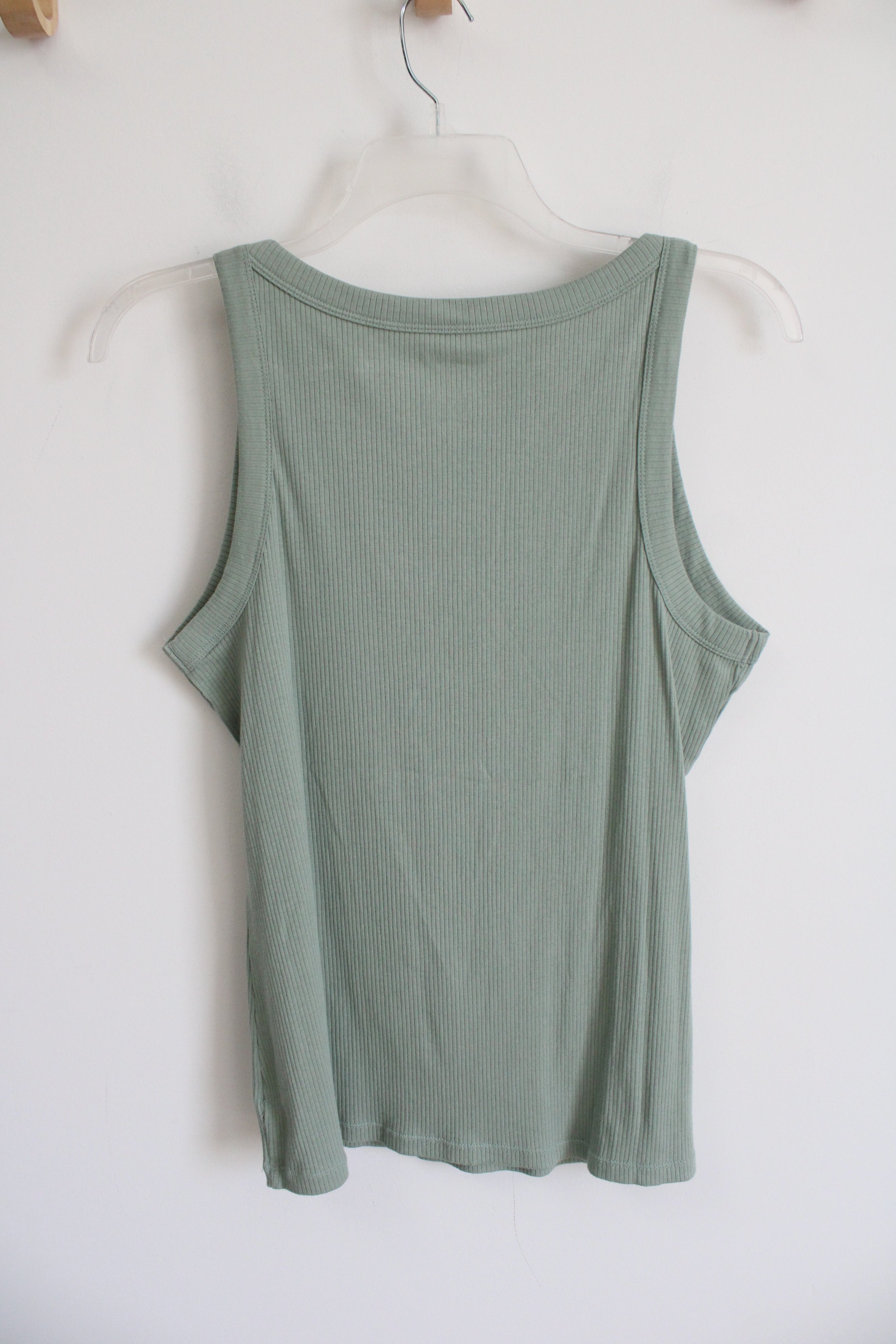 Nine West Light Green Ribbed Tank Top | XL