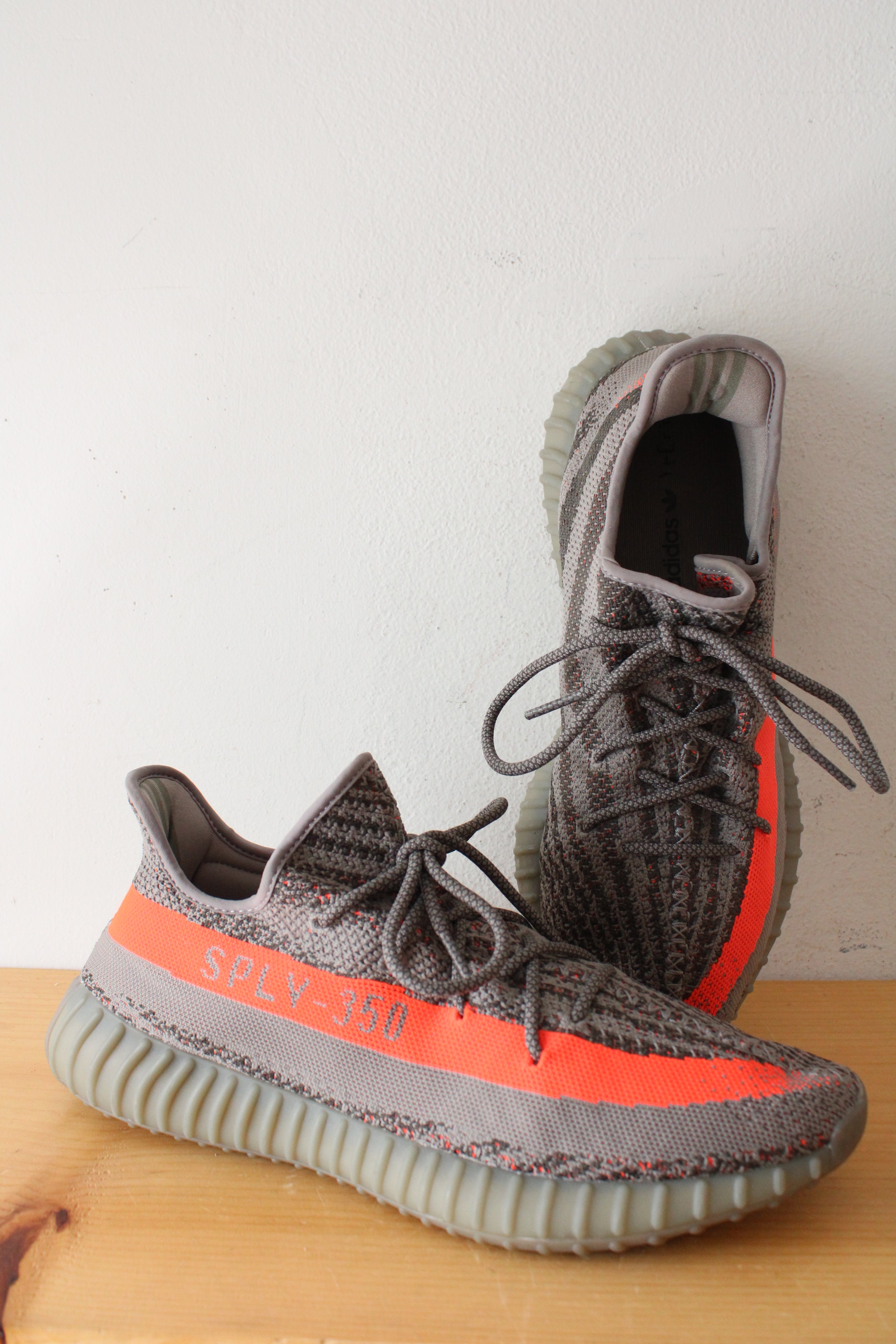 Adidas Yeezy Boost 350 Beluga Gray Orange Sneakers Size 13 Jubilee Thrift