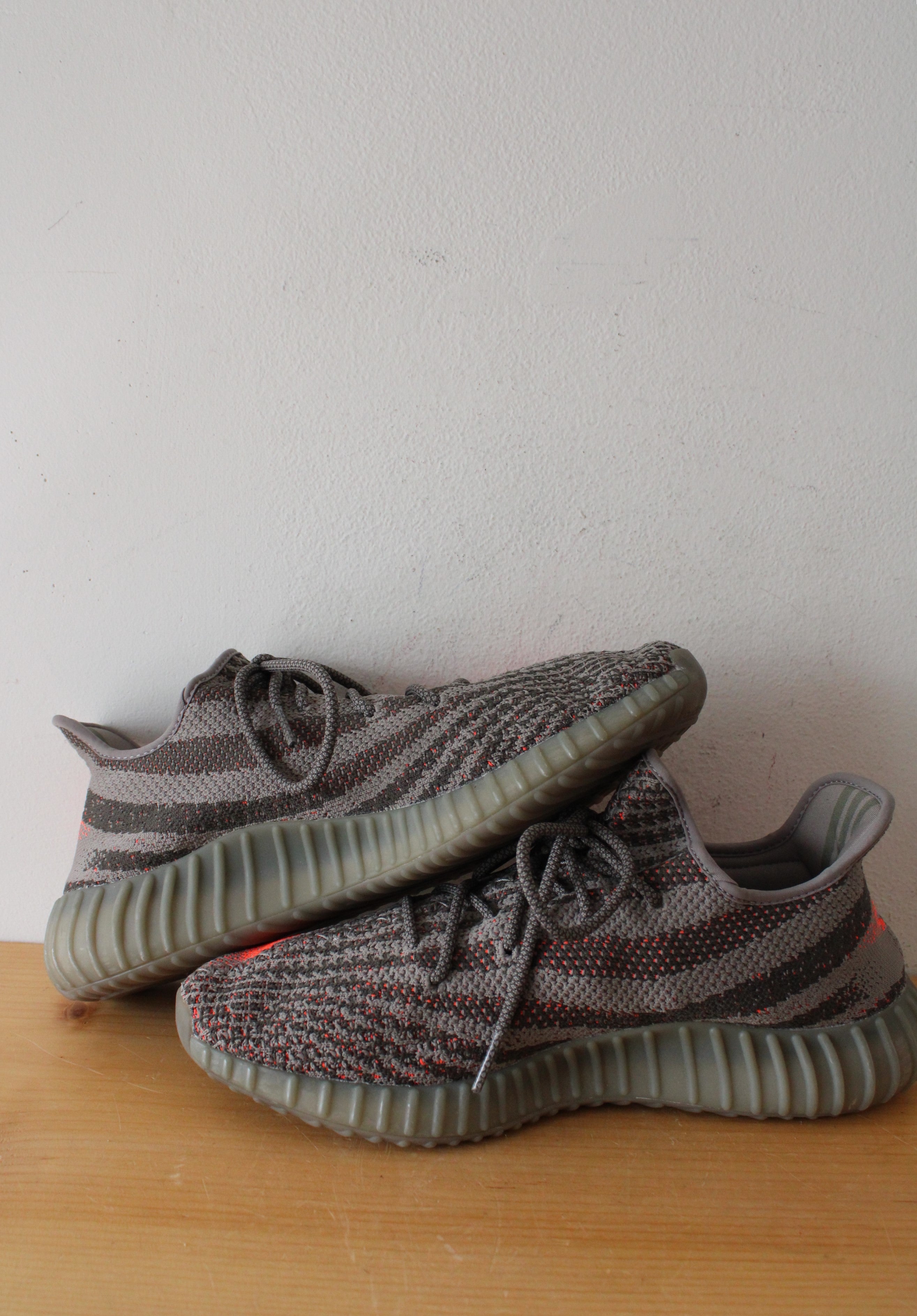 Adidas Yeezy Boost 350 Beluga Gray & Orange Sneakers | Size 13