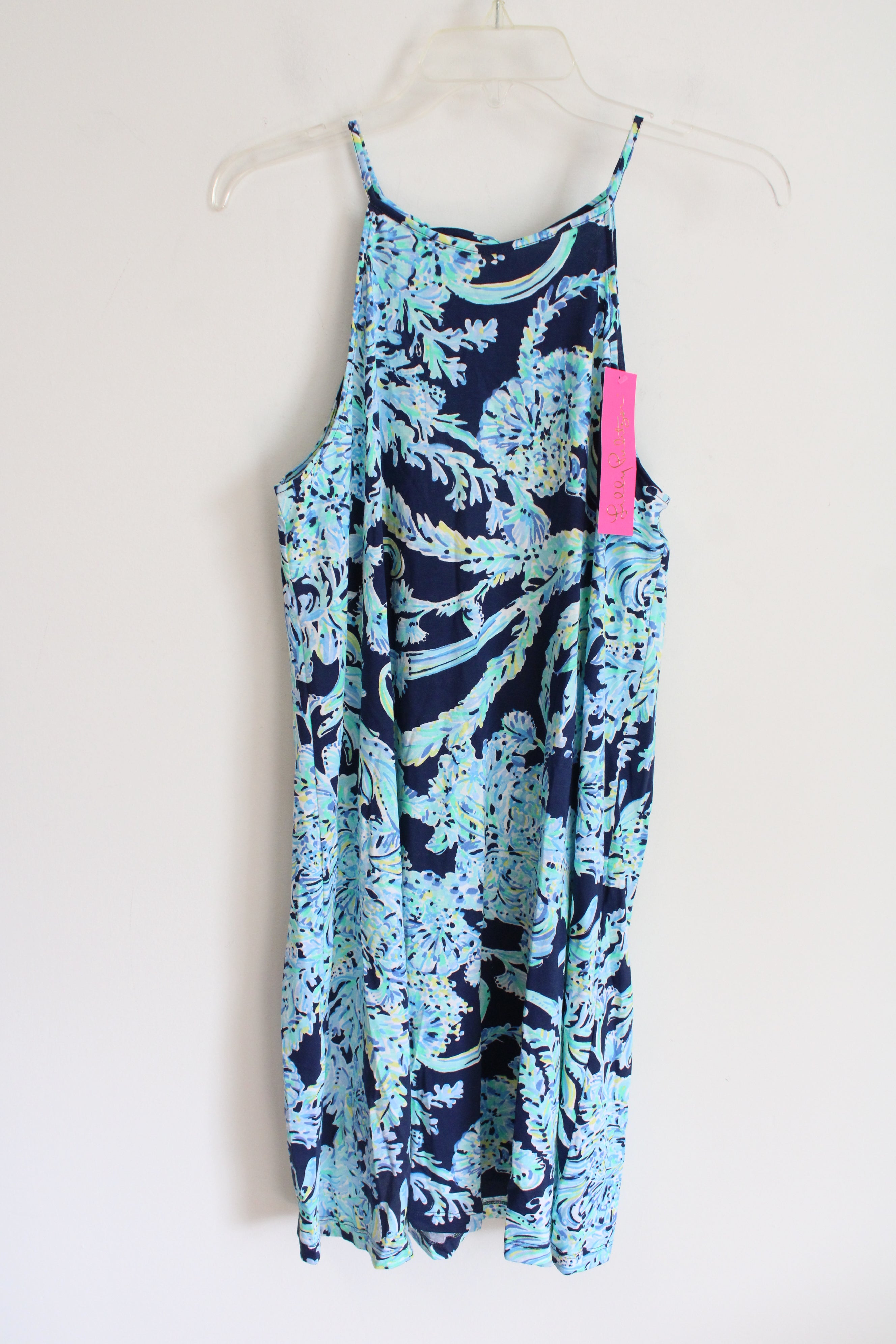 NEW Lilly Pulitzer High Tide Scuba Doo Halter Neck Dress | S